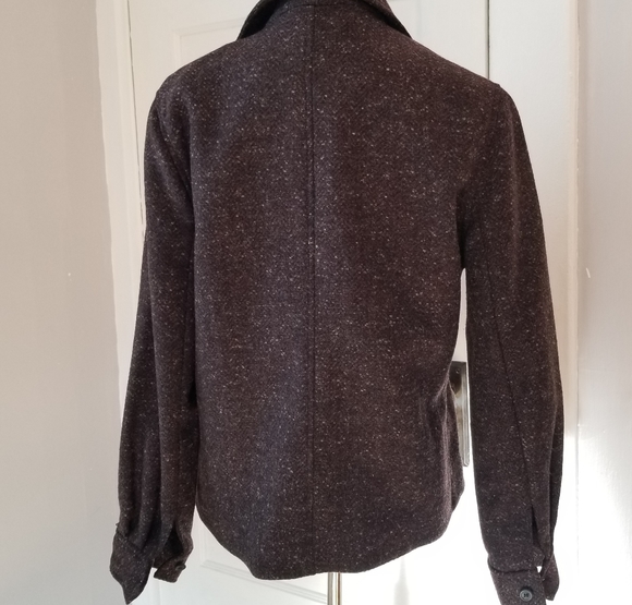 Aeropostale Brown Wool Blend Zip Front Jacket, Size M - Picture 9 of 16